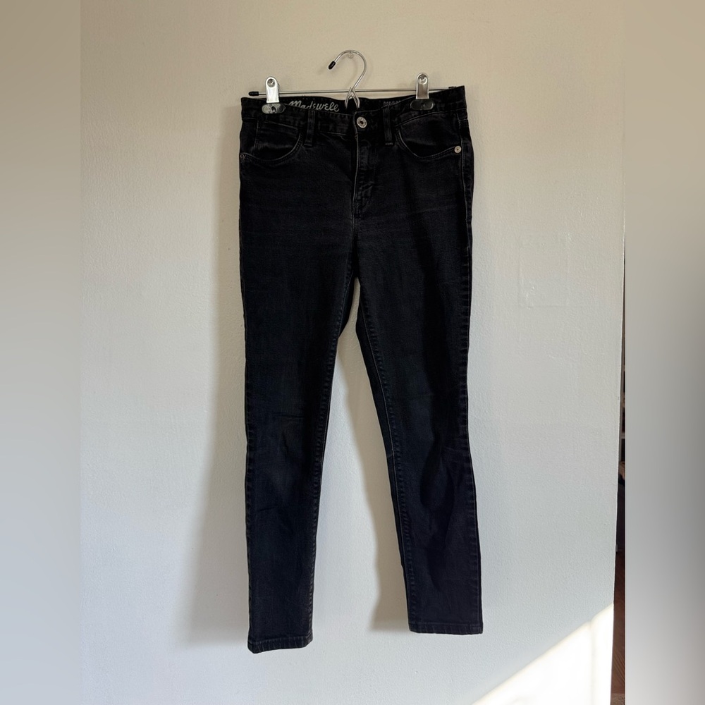 Madewell women's black high rise skinny jeans
